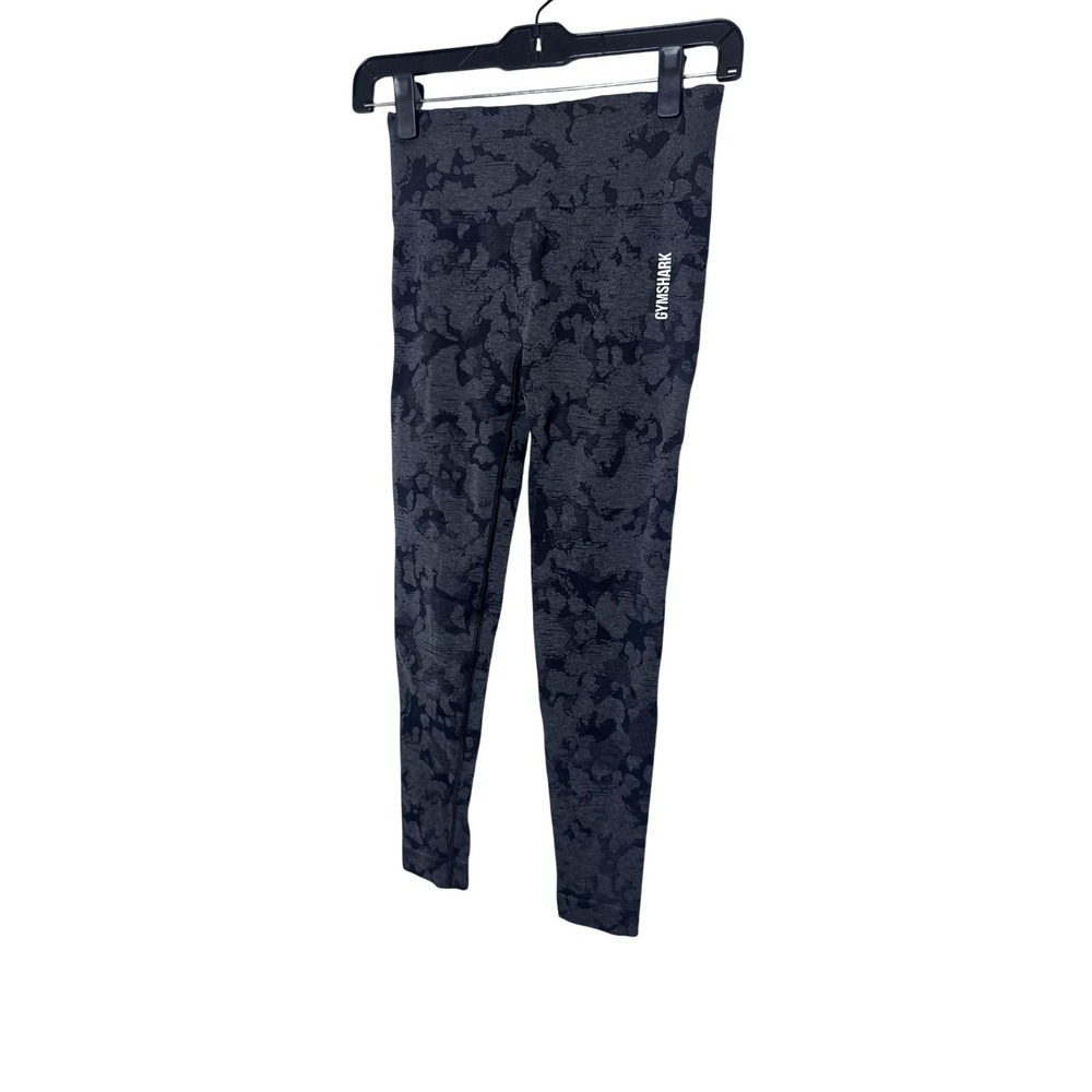 Gymshark Leggings Womens Small Gray Camo High Rise Ankle Yoga Gym Pants Workout‎